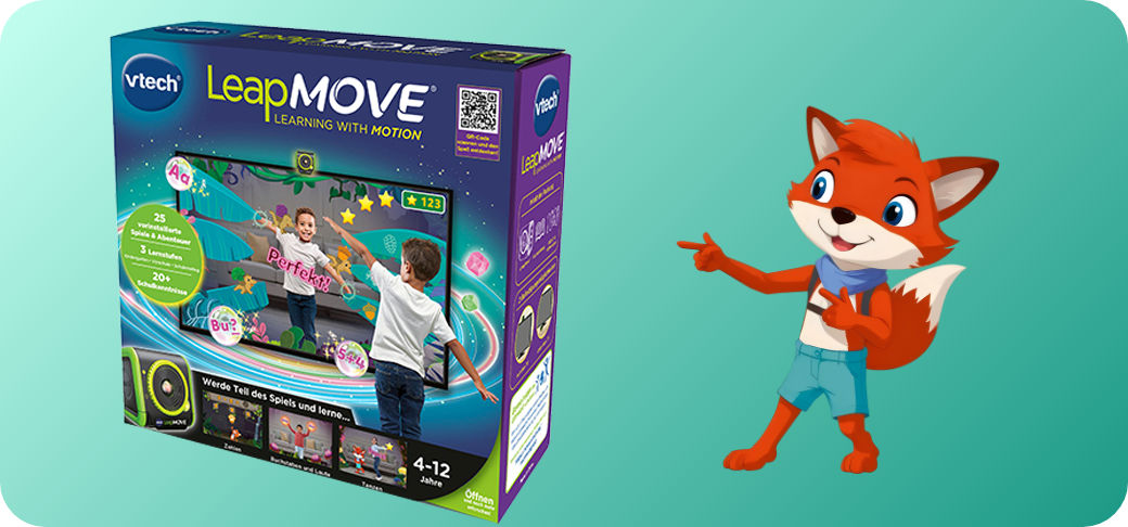Vtech LeapMOVE - Console De Jeu éducative Active Avec Caméra De Mouvement, 30 Jeux Préinstallés