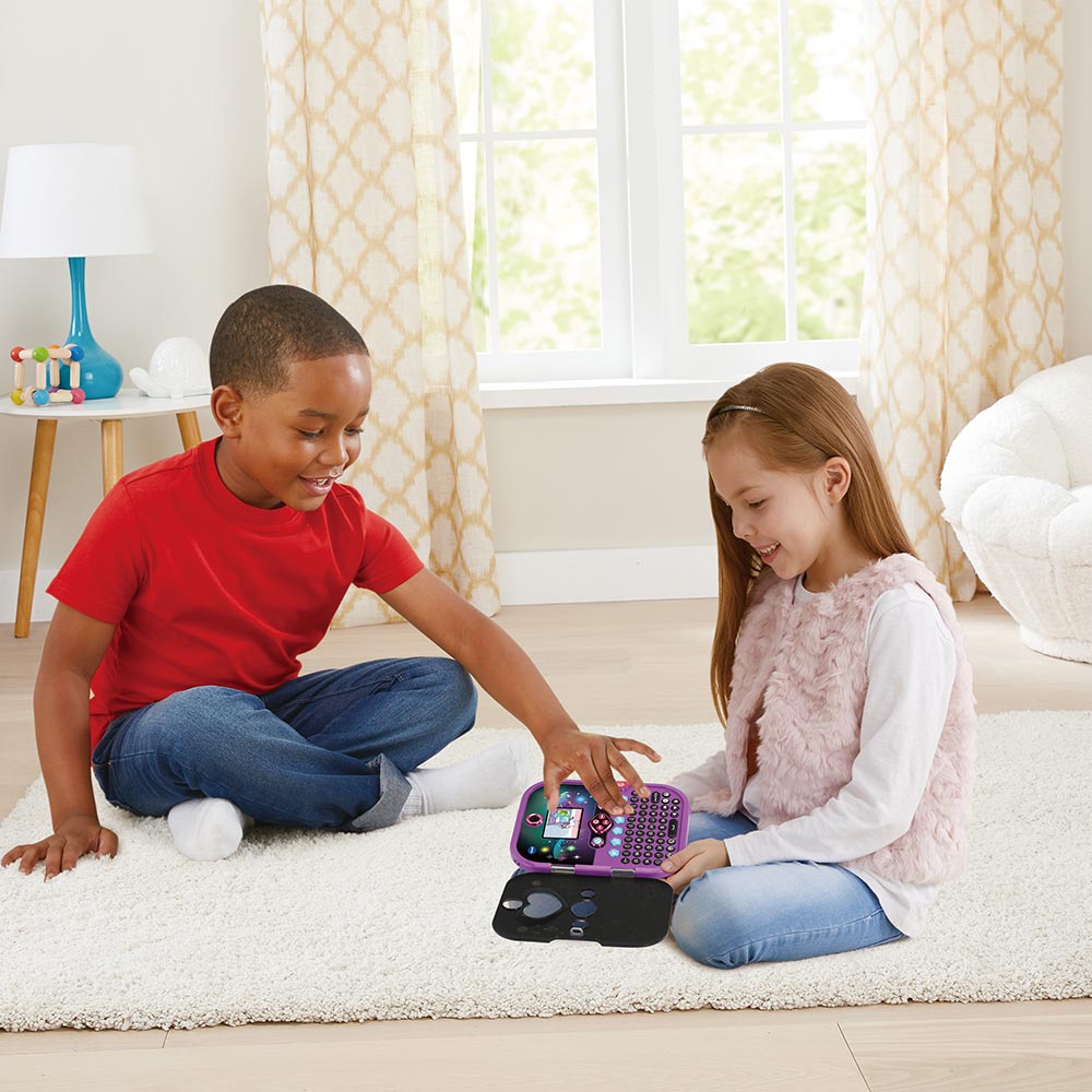 VTech - KidiSecrets Selfie Music Noir, Journal Intime Électronique 7 en 1  avec Reconnaissance Faciale, Appareil Photo et Vidéo, Jeux Éducatifs,  Cadeau Enfant de 6 Ans à 12 Ans - Contenu en Français : : High-Tech